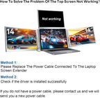 FOPO 14" Laptop Screen Extender  FHD 1200P IPS Monitor Extender  Just 1 Cable for 3 Screens Quad Monitor  Triple Extender for 12"-17.3" Laptops  Compatible with Windows 10/11 and Mac M1/M2/M3