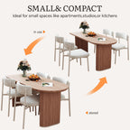 Dining Chair Set of 4 Upholstered Chairs for Kitchen Dining Room Mid Century Modern Table Chairs for Waiting Living Room, White
