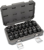 GEARWRENCH 1/2-Inch 6 Point Metric Universal Impact Socket Set (15 Piece) - 84939N