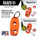Klein Tools 80021 Tool Set, Screwdriver and Nut Driver Tool Kit with Assorted Tips, Magnetizer / De-Magnetizer, 16-Piece, Home Improvement