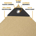 Heavy Duty Waterproof Tarp 14’x20’ – 12 Mil Thick, UV Resistant, Tear & Fade Proof Poly Tan Tarp with Reinforced Grommets, Multipurpose Cover for Roof, Camping, Garden, Boat, Cars & Pool