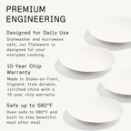 Made In Cookware | Set of 4 | Entrée Bowls | White | Porcelain | Crafted in England