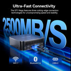 GEEKOM GT1 Mega AI Mini PC  with Intel 14th Gen Core Ultra 9 185H | 32GB DDR5 1TB NVMe SSD | Intel Arc Graphics | Dual 2.5G LAN & WiFi 7 | 8K Quad Display | Windows 11 Pro | 3-Year Warranty | SD Solt