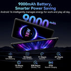 N90 Android 16 Tablet  12 inch Tablet 2K FHD+  Android Tablet with Keyboard  5G WiFi  24GB+128GB/2TB  Face ID  9000 mAh  4 Years Warranty  Widevine L1  OTG  1217-BOX  Case&Pen
