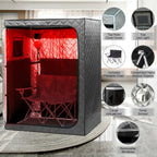 Full Body Portable Personal Infrared Saunas for Home  2 Person Sauna Tent  at Home Sauna  Portable Infrared Sauna Two-Person Sauna Tent with 2 Foldable Chairs  Remote Control