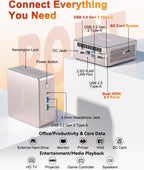 GEEKOM A5 Mini PC (3-Year Coverage) with AMD Ryzen 5 7430U  16GB RAM(Expandable  Not LPDDR)  512GB NVMe SSD  Windows 11 Pro Desktop Computer  8K Quad Display  HDMI 2.0  SD 4.0 Slot  Bunsiness Home