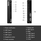 Lenovo ThinkCentre M70q Gen 4 MFF 1L Tiny Mini Business Desktop Computer  32GB DDR5  1TB PCIe SSD  Intel 10-Core i5-13400T (Beat i7-12700T)  WiFi 6  HDMI  DisplayPort  Windows 11 Pro  Vent-Hear