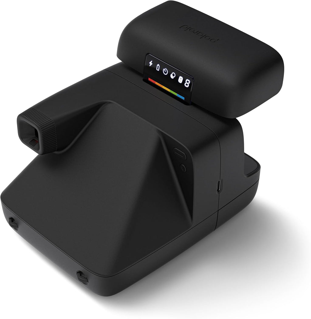 Polaroid Flip Instant Camera + Color Film Bundle (16 Photos Included) - Black (6565) - Hyperfocal 4-Lens System  Sonar autofocus  and Sence Analysis with Bluetooth paired Companion app