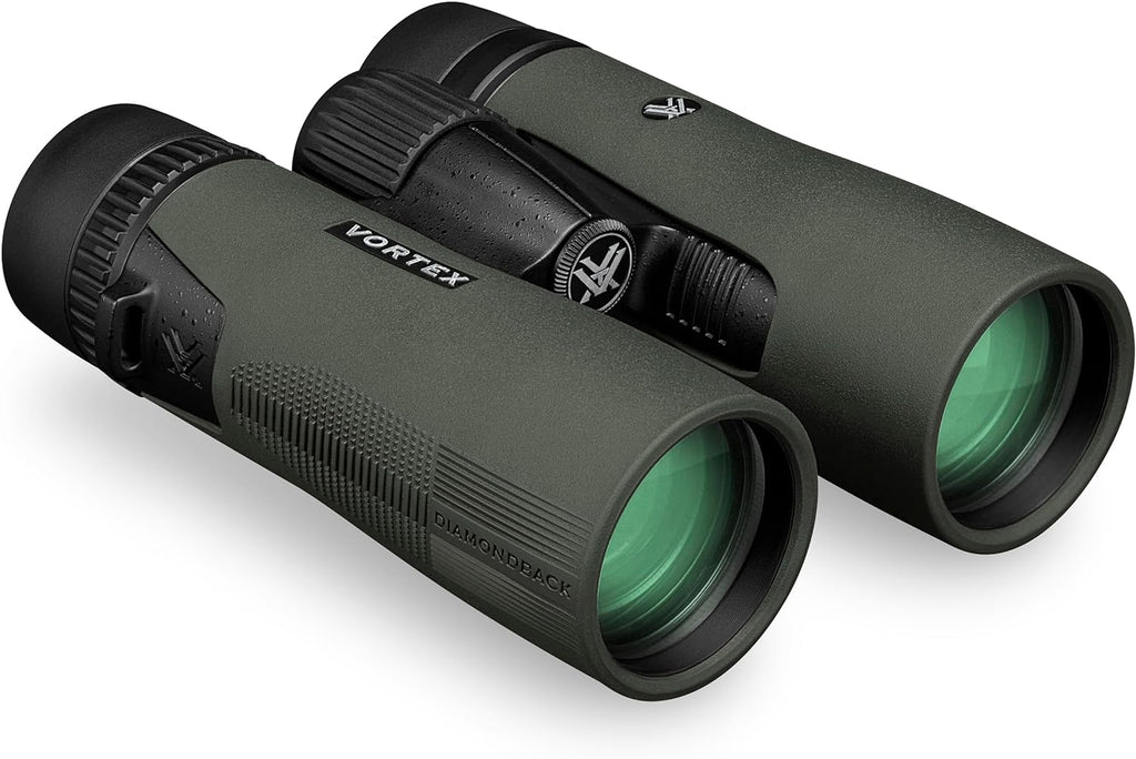Vortex Optics Diamondback HD 10x42 Binoculars - HD Optical System  Non-slip Grip  Waterproof  Fogproof  Shockproof  Included GlassPak - Unlimited  Unconditional Warranty