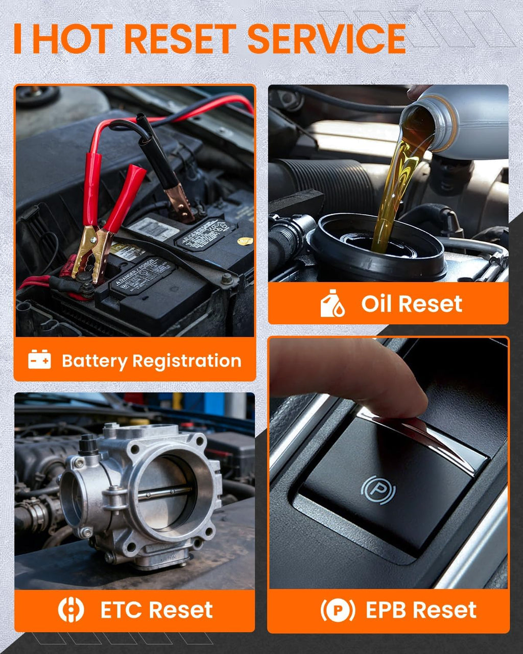 ANCEL BM500 OBD2 Scanner for BMW & MINI, Simplified Battery Registration, EPB, Oil, Throttle, PCM Resets, I/M Readiness, Full System Diagnostics for Engine, Transmission, ABS, SRS, DSC & More