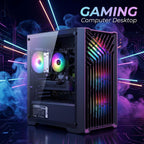 STGAubron Gaming PC Desktop Computer  Intel Core i7 up to 3.9G  GeForce RTX 2060 6G  32GB RAM  512GB SSD  WiFi 6  BT 5.0  RGB Fan x 4  Windows 11 Home