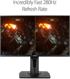 ASUS TUF Gaming VG259QM 24.5” Monitor  1080P Full HD (1920 x 1080)  Fast IPS  280Hz  G-SYNC Compatible  Extreme Low Motion Blur Sync 1ms  DisplayHDR 400  Eye Care  DisplayPort HDMI Black