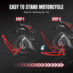 Jack Boss Motorcycle Stand Rear Combo Wheel Lift Stands, 500Lbs Capacity,Swingarm Spool Paddock Stands for Sport Bike,Fit for Yamaha, for Honda, Suitable for Kawasaki