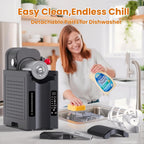 Slushie Machine: No Ice Needed Slushy Machine for Home, 6 Preset, Real-Time Temp Display, Auto-Clean | Frozen Margaritas, Cocktails, Frappés, Ice Cream, Smoothies, Milkshakes,Summer Parties
