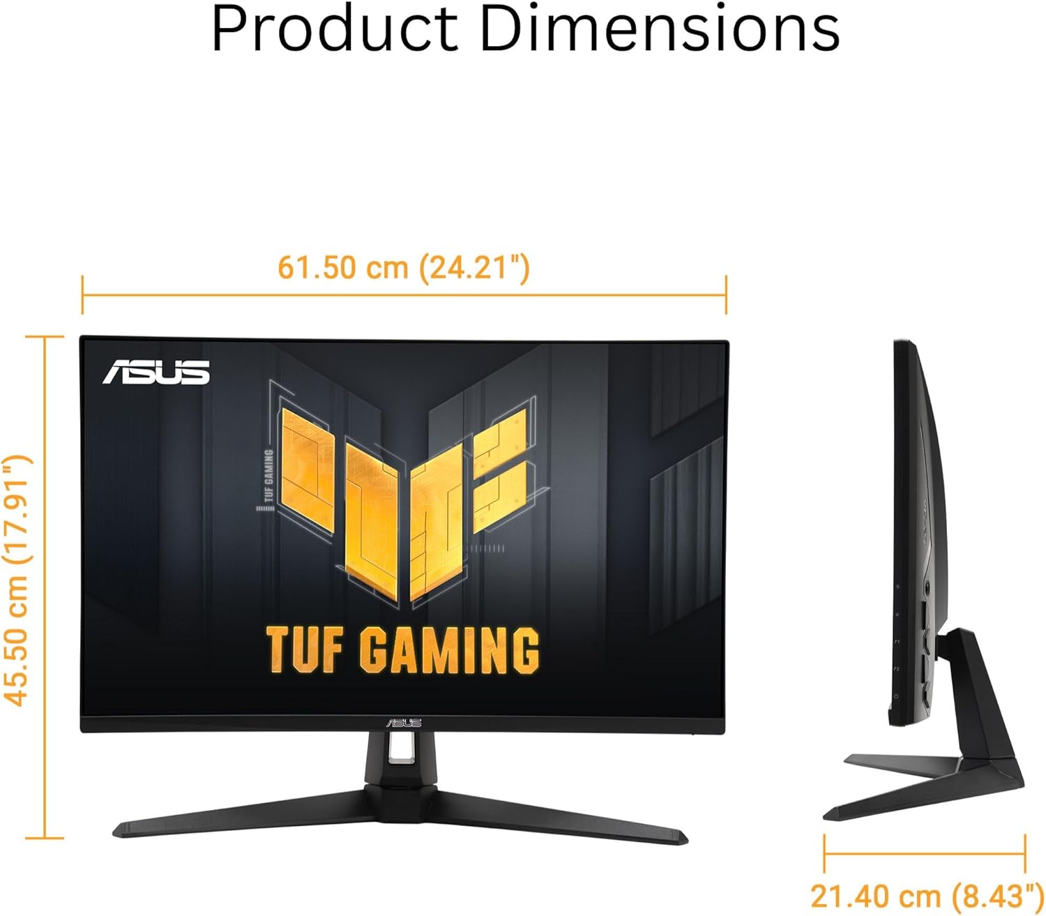 ASUS TUF Gaming 27” 1440P Monitor (VG27AQM5A) - QHD (2560x1440)  300Hz  Fast IPS  Extreme Low Motion Blur Sync  0.3ms  Speaker  95% DCI-P3  Shadow Boost  DisplayWidget Center  3 yr Warranty