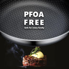 OATOFP Non Stick Frying Pans Set with 2 Lid, Hybrid Skillet Set Nonstick (8+10+12inch), Pans for cooking, PFOA Free Stainless Steel Kitchen set, Dishwasher and Oven-Safe Cookware Sets
