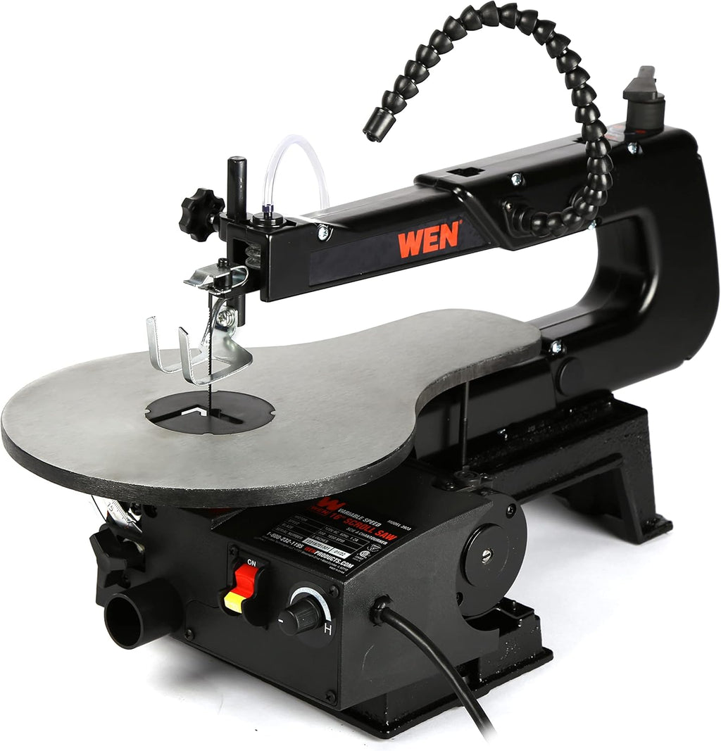 WEN Variable Speed Scroll Saw, 16-Inch with Work Light and Easy Access Blade Changes (3923)