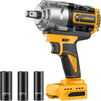 Impact Wrench for DeWalt Battery, 1328Ft-Lbs (1800N.m) Impact Driver, 1/2" Impact Gun 3-Speed High Torque Power Tool for Tire Removal, Rusted Bolts, Heavy Equipment(No Battery)