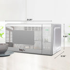 Total Chef 1.3 Cu Ft Microwave Oven – Compact Countertop Kitchen Appliance, Small Stainless Steel Microwave with Digital Touch, Pre-Set Functions, 12.8” Turntable, 1100 Watt