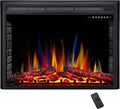 36" Electric Fireplace Insert,Recessed Electric Stove Heater,Touch Screen,Remote Control,750W-1500W with Timer & Colorful Flame Option (36" X 27")