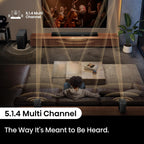 Hisense AX5140Q 5.1.4Ch Sound Bar with Wireless Subwoofer  Dolby Atmos  DTS:X  Bluetooth 5.3  Roku TV Ready  HDMI/AUX/ARC/Optical/USB  EzPlay  7 EQ Modes  Hi Concerto  Room Calibration