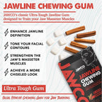 JAWCO Ultra-tough Jawline Chewing Gum | Get a Stronger, Squarer Jawline | Jaw Training Hard Gum | Chisel, Sculpt, Tone your Jaw | 15X Hardness | Facial Fitness Mewing Gum | Chiseled Cinnamon (6-Pack)