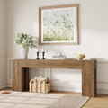 Extra Long Sofa Console Table for Entryway Living Room, 79-Inch Farmhouse Wood Behind Couch Table, Rectangular Accent Console with Wooden Double Base for Hallway Foyer Entrance, Natural Oak