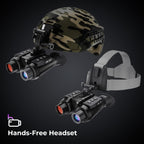 GOYOJO 4K Head-Mounted Night Vision Goggles & Binoculars for Adults – Infrared NVG with Manual Focus & 8X Digital Zoom for Hunting  Camping  and Outdoor Surveillance