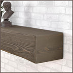 Handmade Fireplace Mantel Shelf, Extra Wide Rustic Wood Mantles for Over Fireplace, Wall Mounted Floating Mantel Shelves for Living Room Decor (Smoke Gray, 60 inches)