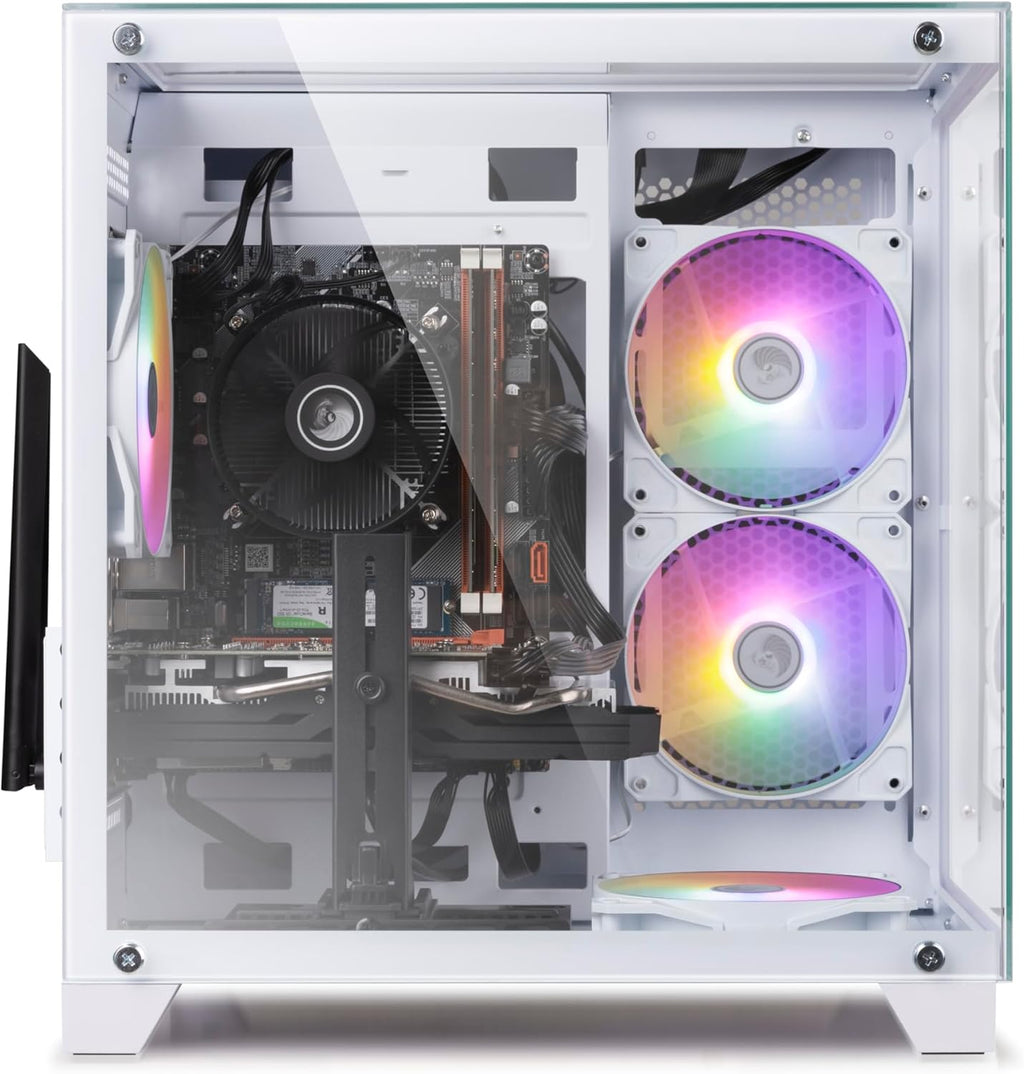 Prebuilt Gaming PC Desktop Computer Intel Core i7 Desktop Operating at A Frequency of 3.4-3.9 GHz RX590 Graphics Card with 8GB GDDR5 Video Memory 16GB RAM  512GB SSD WiFi 5.0 RGB Fan x4