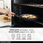 Starfrit The Rock 8PC Non-Stick Cookware set - Durable Forged Aluminum - Oven Safe - PFOA Free - Easy to Clean - Black