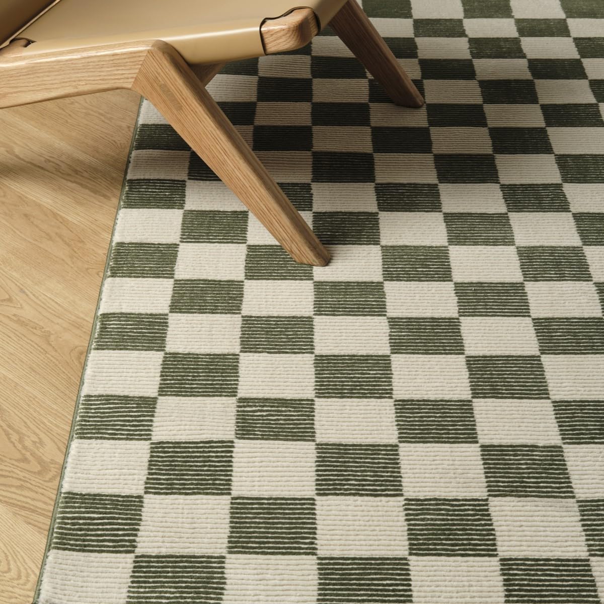 Revival Rugs Gambit 9'2"x12'2" Washable Area Rug for Living Room Bedroom - 100% Recycled Oeko-TEX Certified, Medium Pile, Green, Beige