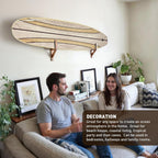 Surfboard Longboard Wall Decoration Décor - Hangs Vertical or Horizontal – Glossy Surface Like a Real Surfboard – Beach House, Coastal Living, Tropical Beach Theme – 66 inches Long