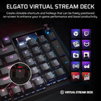 Corsair Vanguard 96 Wired Mechanical Gaming Keyboard – 96% Layout, MLX Fusion Tactile Switches, 8000Hz Polling, LCD Display, Virtual Stream Deck, G-Keys, SOCD Flashtap, QWERTY US – Black
