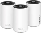 TP-Link Deco XE75 Pro AXE5400 Tri-Band WiFi 6E Mesh System - 2.5G WAN/LAN Port  Covers up to 7200 Sq.Ft  Replaces WiFi Router and Extender  AI-Driven Mesh  6GHz Band  3-Pack
