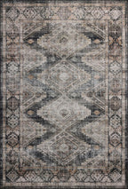 Loloi Amber Lewis Josie Collection JOS-04 Ink/Earth 9'-0" x 12'-0", .13" Pile Height, Low Profile, Machine Washable, Area Rug