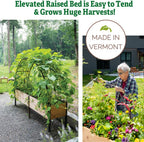 Gardener's Supply Company Elevated Cedar Raised Garden Bed | 2' x 8' Heavy Duty Standing Planter Box with Aluminum Corners for Outdoor Plants Vegetables Flowers | Perfect for Patio & Backyard