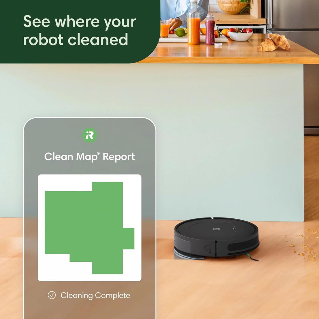 iRobot Roomba Robot Vacuum and Mop Combo (Y0140) - Vacuums & mops, Easy to use, Power-Lifting Suction, Multi-Surface Floors, Smart Navigation, Cleans in Neat Rows, Self-Charging, Bagless, Space-Saving
