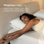 Purple Harmony Pillow – Talalay Latex Foam Cooling Pillow for Combo or Side Sleepers, 360º Hex GelFlex Grid for No-Pressure Support and Luxurious Weightless Feel - King, Medium Feel, Tall Height
