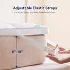 Dual Layer 2 Inch Memory Foam Mattress Topper King Size, 1.5 Inch Cooling Gel Memory Foam and 0.5 Inch Goose Down Fibers Mattress Pad Cover for Pressure Relieving(78"x80")