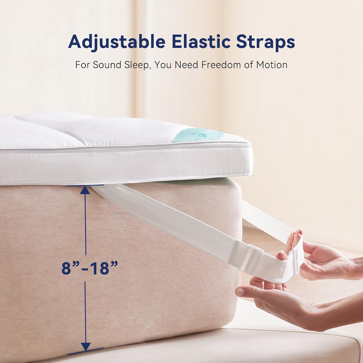 Dual Layer 2 Inch Memory Foam Mattress Topper King Size, 1.5 Inch Cooling Gel Memory Foam and 0.5 Inch Goose Down Fibers Mattress Pad Cover for Pressure Relieving(78"x80")