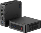 BOSGAME E4 Mini PC  Mini Computers with AMD Ryzen 5 3550H  16GB DDR4 512GB PCIe SSD  Dual RJ45  4K Triple Display  USB-C  USB 3.2  Wi-Fi 5/BT 5.0  Micro Desktop Computers for Office  Home & Streaming