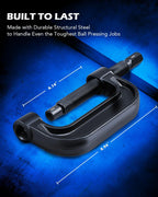 Orion Motor Tech Ball Joint Press Kit, 21-Piece Master Ball Joint Removal Tool with C-Frame, Heavy-Duty Brake Anchor Pin U Joint Ball Joint Press Tool for 2WD and 4WD Cars