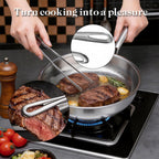 12 Inch Titanium Nonstick Frying Pan, 5-Layer Hammered Titanium-Alloy Skillet with Lid, PFOA/PFOS/Lead/Cadmium Free, Oven & Dishwasher Safe, Induction Cooktop Compatible