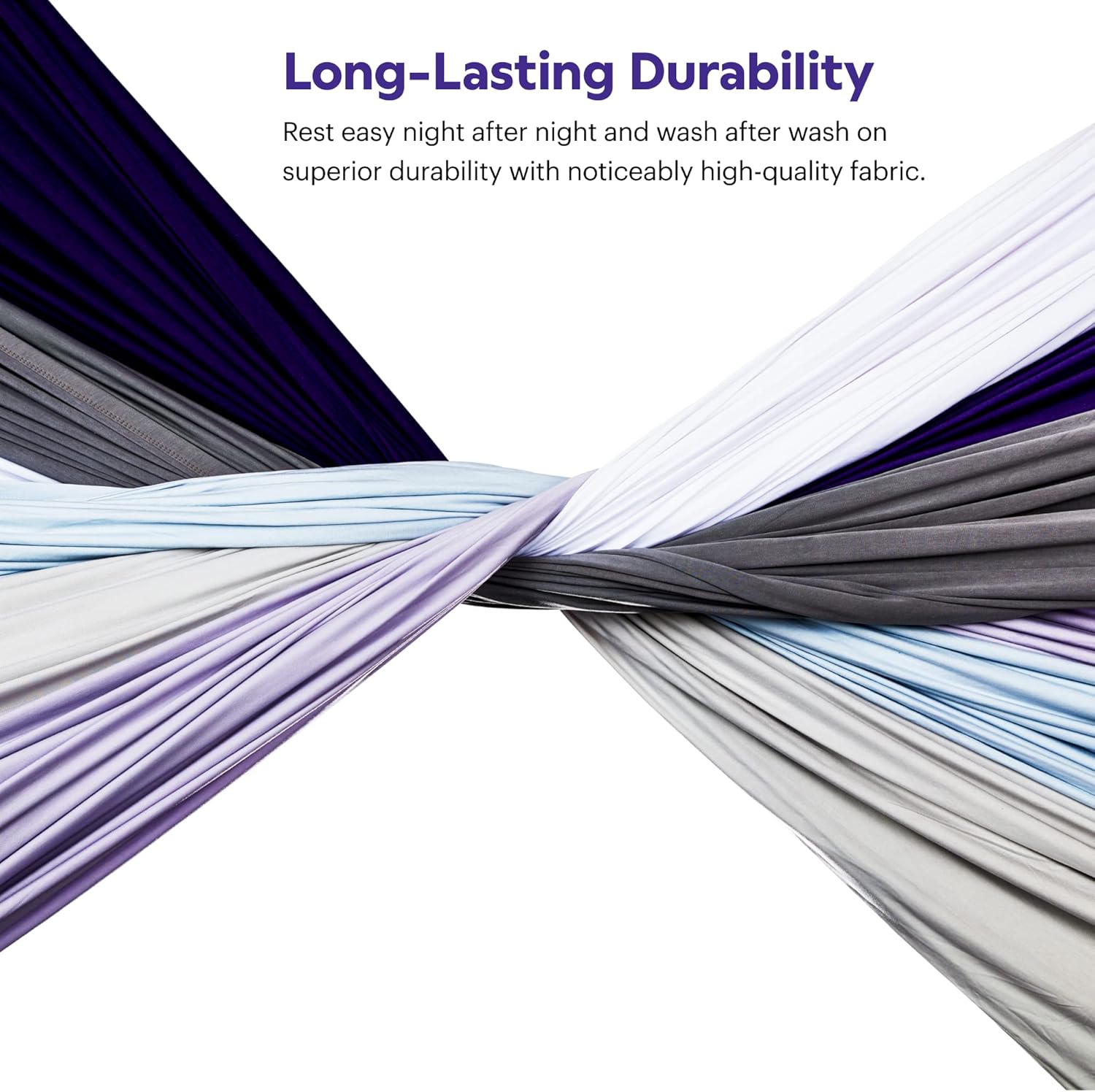 Purple SoftStretch Sheets, King/Cal King, Rayon Blend, Moisture-Wicking, Stormy Grey, Fits Other Mattresses, Stretch for Adaptive Support