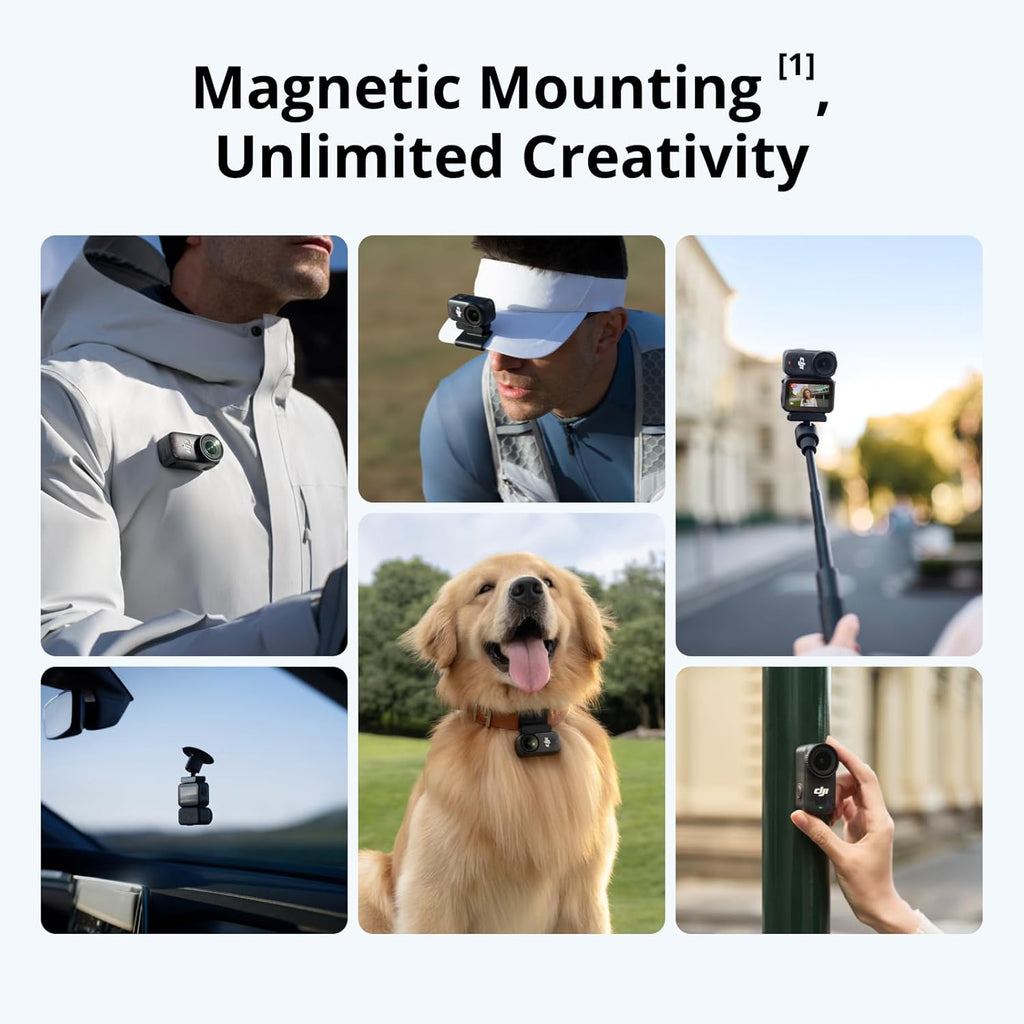 DJI Osmo Nano Standard Combo (128GB) - Small 4K/60fps Vlogging Camera with a 1/1.3″ Sensor  143° Wide FOV Video  200-Min Recording  Swift Content Transfer  Magnetic POV Cam 4K for Sports  Vlog