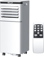 Antarctic Star 8000BTU Portable Air Conditioner 3-in-1 with 24H Timer，Sleep Mode, Dehumidifier, 2 Fan Speeds, Fast Cooling AC Unit with Remote, Digital Display for Home/Office