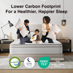 Novilla 12 Inch King Size Mattress in a Box, Hypoallergenic & Back Pain Relief, Hybrid King Mattresses with Smarts Coils, Fiberglass Free CertiPUR-US Certified Colchones No Box Spring Needed