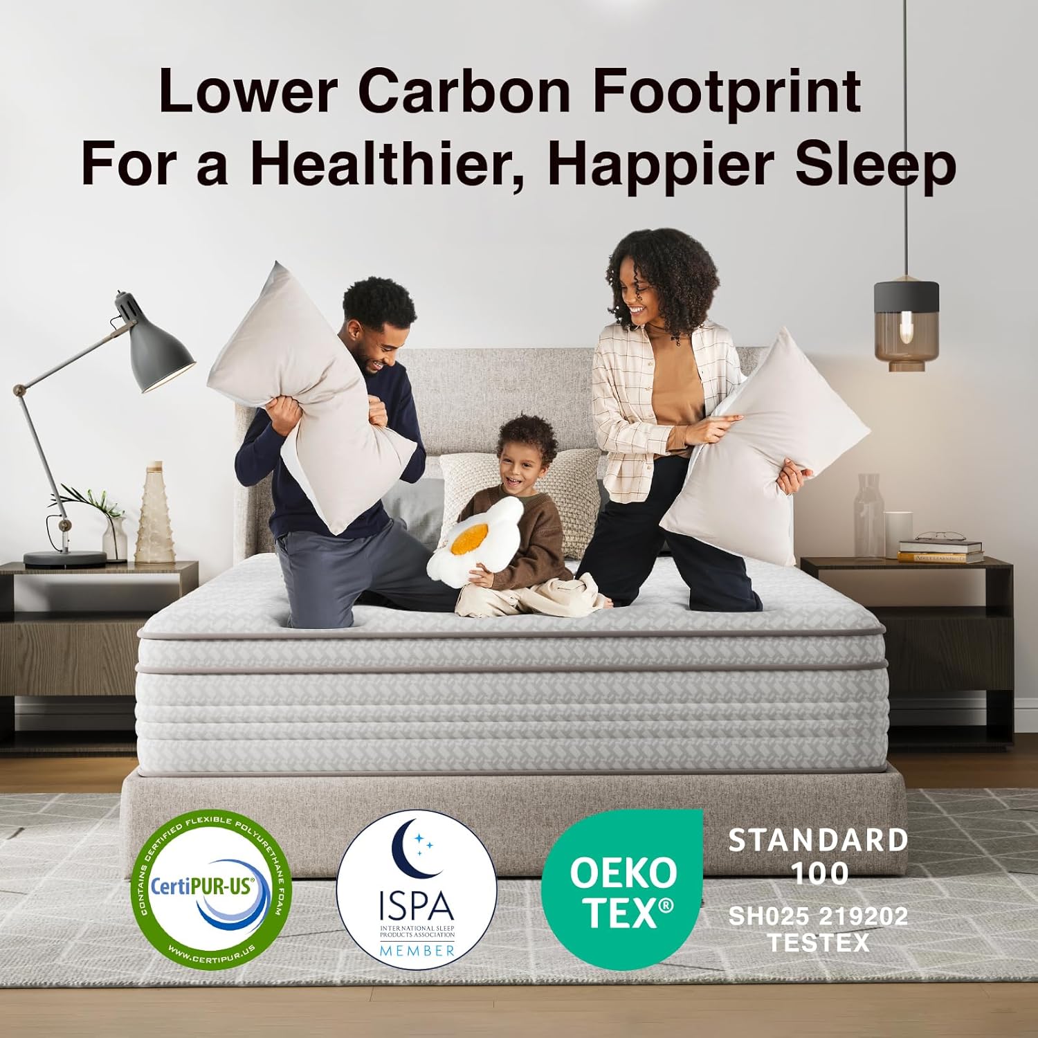 Novilla 12 Inch King Size Mattress in a Box, Hypoallergenic & Back Pain Relief, Hybrid King Mattresses with Smarts Coils, Fiberglass Free CertiPUR-US Certified Colchones No Box Spring Needed
