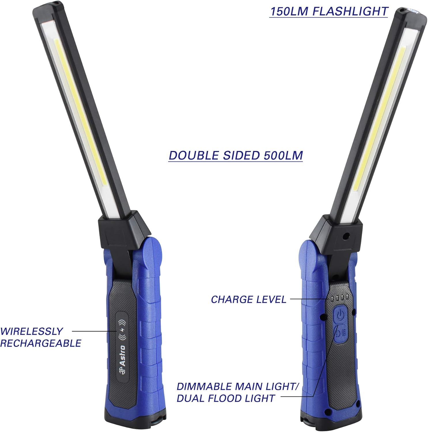 Astro Tool 52SLC 500x2 Lumen Folding Double-Sided LED Slim Light W/Wireless Charging Pad